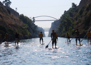1st Corinth Canal SUP Crossing 2011